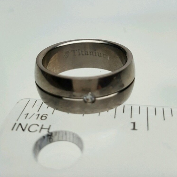 Silver Titanium Band Ring 8,9.5,12,13 - Picture 7 of 9